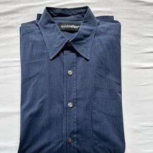 Men's Quick Reflex Classic Blue Pinstripe Dress Shirt